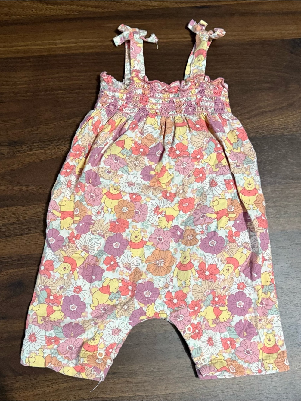 Baby girl Winnie the Pooh Disney floral jumpsuit